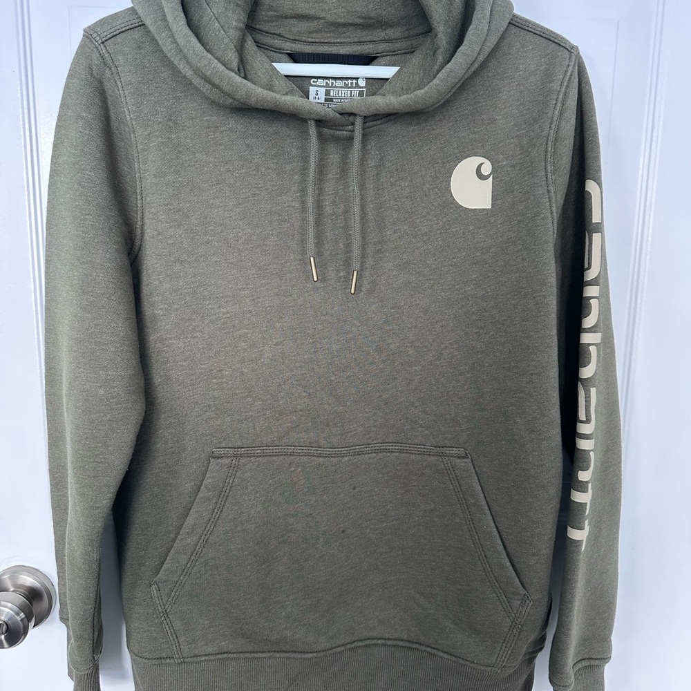 Carhartt Men's Green Pullover Hoodie